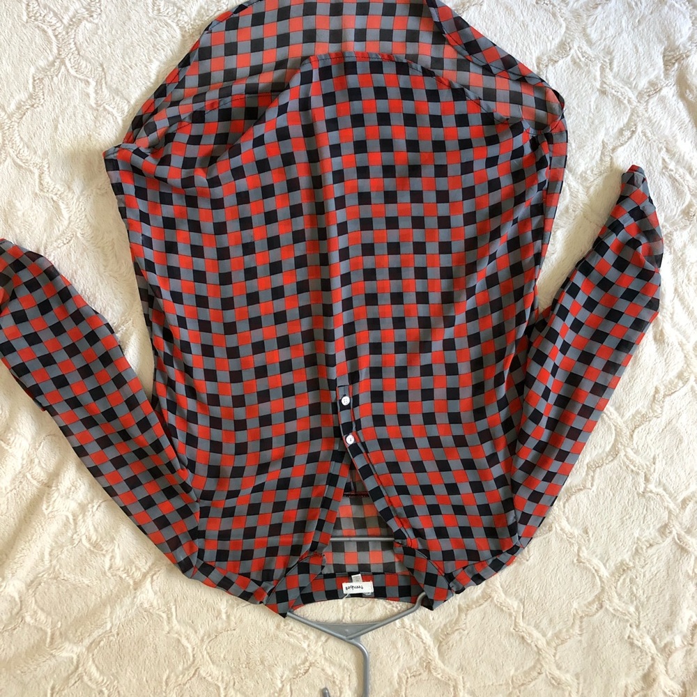 Sheer checkered top